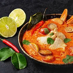 Том Ям с курицей, подается с рисом. NO SPISY
